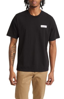 Quiet Golf Club Badge Cotton Graphic T-Shirt in Black