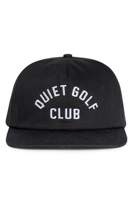Quiet Golf Cotton Twill Baseball Cap in Black