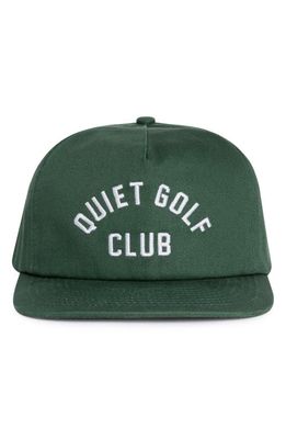 Quiet Golf Cotton Twill Baseball Cap in Forest