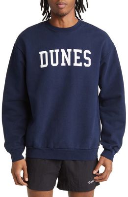 Quiet Golf Dunes Graphic Crewneck Sweatshirt in Navy