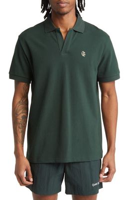 Quiet Golf Heritage Piqué Cotton Polo in Forest