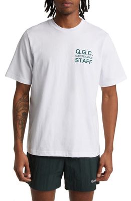 Quiet Golf Q. G.C. Staff Cotton Graphic T-Shirt in White