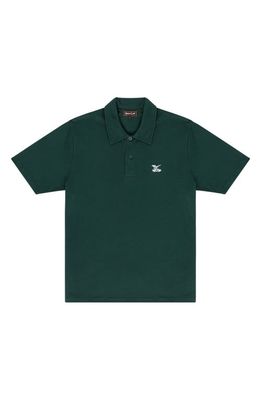Quiet Golf Society Short Sleeve Polo in Forest