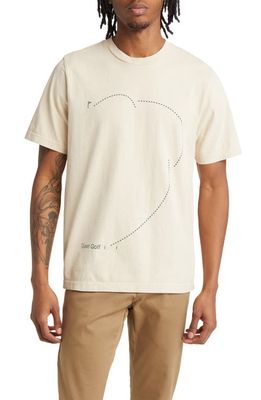 Quiet Golf Strokes Cotton Graphic T-Shirt in Bone