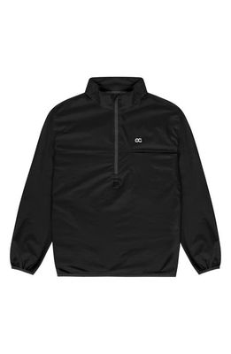 Quiet Golf Tech Quarter Zip Pullover in Black