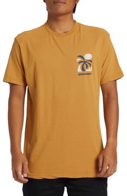 Quiksilver Cotton Graphic T-Shirt in Mustard