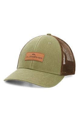 Quiksilver Down the Hatch Baseball Cap in Olive Gray