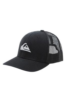 Quiksilver Grounder Embroidered Logo Baseball Cap in Black