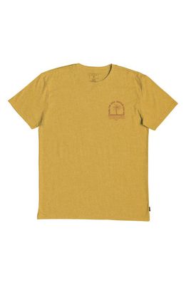 Quiksilver Indoor Voice Graphic T-Shirt in Bright Gold Heather
