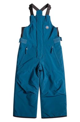 Quiksilver Kids' Boogie Waterproof Insulated Recycled Polyester Snow Bib in Majolica Blue