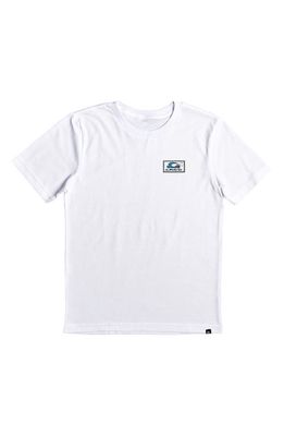 Quiksilver Kids' Checkered Logo Graphic Tee in White