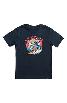 Quiksilver Kids' Double Shakas Graphic T-Shirt in Navy Blazer