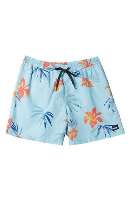 Quiksilver Kids' Everyday Heritage Volley Swim Trunks in Limpet Shell