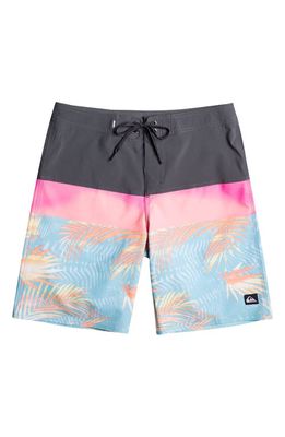 Quiksilver Kids' Everyday Panel Water Repellent Swim Trunks in Irongate