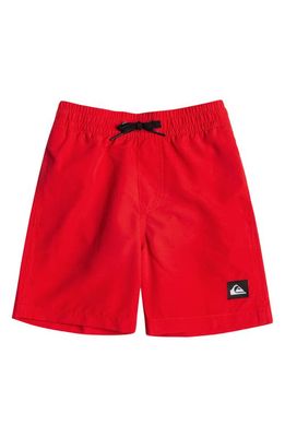 Quiksilver Kids' Everyday Volley Swim Trunks in High Risk Red