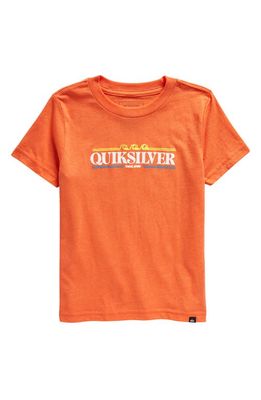 Quiksilver Kids' Gradient Line Graphic T-Shirt in Red Orange Heather