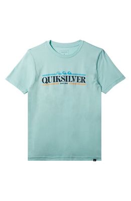 Quiksilver Kids' Gradient Lines Graphic T-Shirt in Pastel Turquoise