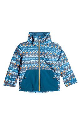 Quiksilver Kids' Little Mission Insulated Waterproof Jacket in Snow Pyramid Majolica