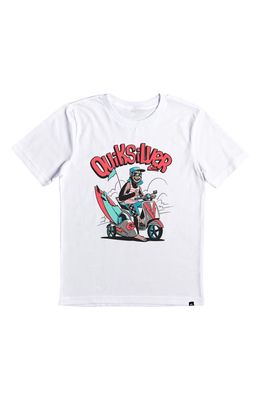 Quiksilver Kids' Monkey Business Cotton Graphic T-Shirt in White