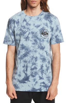 Quiksilver Kids' Omni Circle Tie Dye Cotton Graphic Tee in Celestial Blue