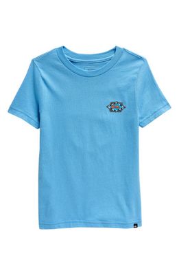 Quiksilver Kids' Retro Wave Cotton Graphic T-Shirt in Azure Blue