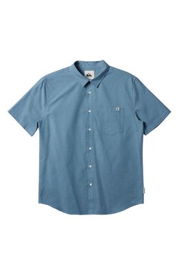 Quiksilver Kids' Shoreline Button-Up Shirt in Blue Shadow