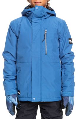 Quiksilver Kids' Solid Waterproof Recycled Polyester Jacket in Bright Cobalt