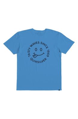 Quiksilver Kids' Tasty Waves Cotton Graphic T-Shirt in Azure Blue