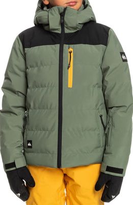 Quiksilver Kids' The Edge Water Repellent Recycled Polyester Parka in Laurel Wreath