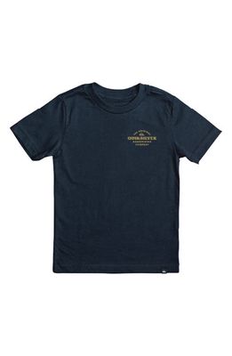 Quiksilver Kids' Tradesmith Logo Graphic T-Shirt in Dark Navy