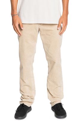Quiksilver Kracker Straight Fit Corduroy Pants in Incense - Solid