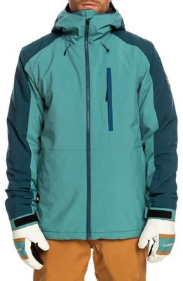 Quiksilver Mission Colorblock Waterproof Jacket in Brittany Blue