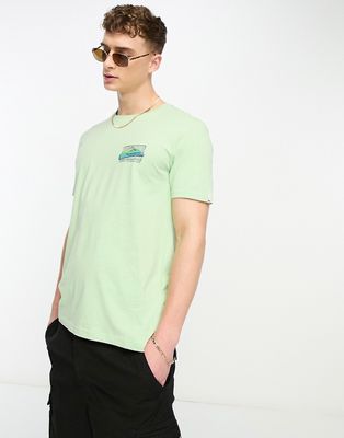 Quiksilver retro fade t-shirt in green