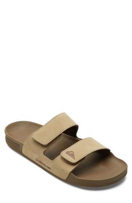 Quiksilver Rivi Double Strap Leather Sandal in Tan
