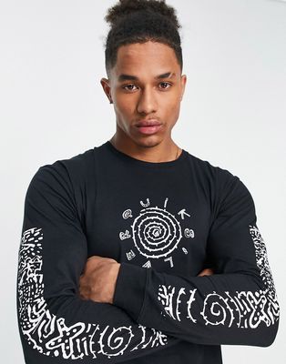 Quiksilver Spiral long sleeve t-shirt in black