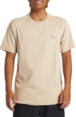 Quiksilver Step Up Organic Cotton Graphic T-Shirt in Plaza Taupe
