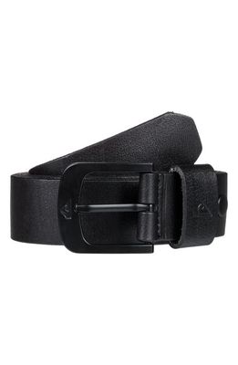 Quiksilver The Everydaily 3 Leather Belt in Black