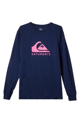 Quiksilver x Saturdays NYC Snyc Long Sleeve Graphic T-Shirt in Ocean