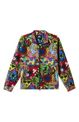 Quiksilver x Saturdays NYC Zip Cotton Jacket in Black Multicolor