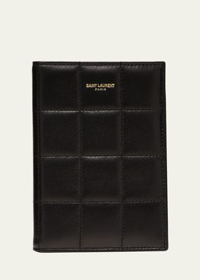 Quilted Leather Passport Case