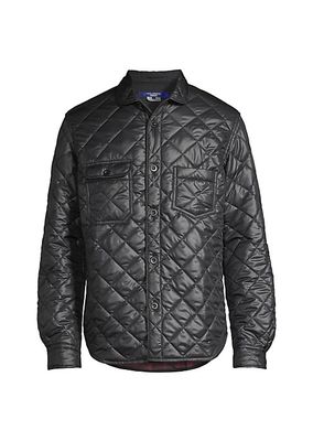 Quilted Wool-Back Shirt Jacket