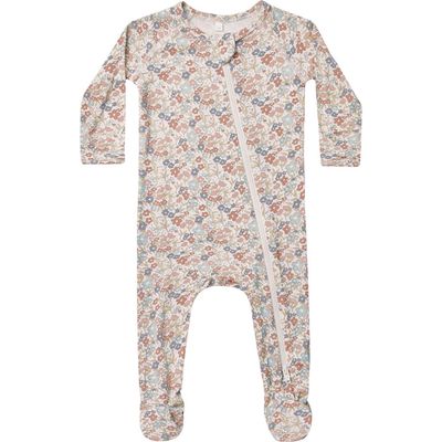 QUINCY MAE Floral Footie in Bloom 