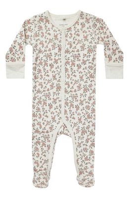 QUINCY MAE Meadow Organic Cotton Footie in Ivory