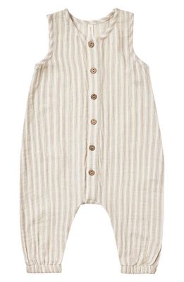 QUINCY MAE Stripe Organic Cotton Romper in Vintage-Stripe