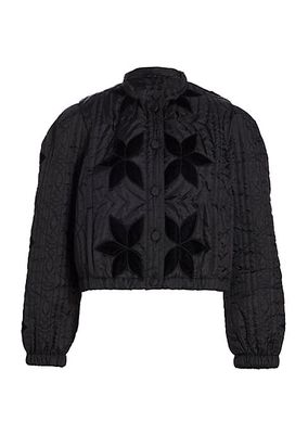 Quinn Floral Embroidered Quilted Jacket