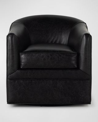 Quinton Leather Swivel Chair
