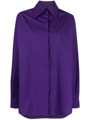 QUIRA asymmetric cotton shirt - Purple