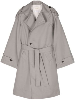 QUIRA cut-out belted trench coat - Grey