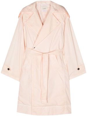 QUIRA cut-out belted trench coat - Pink