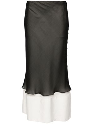 QUIRA Double flared miniskirt - Black